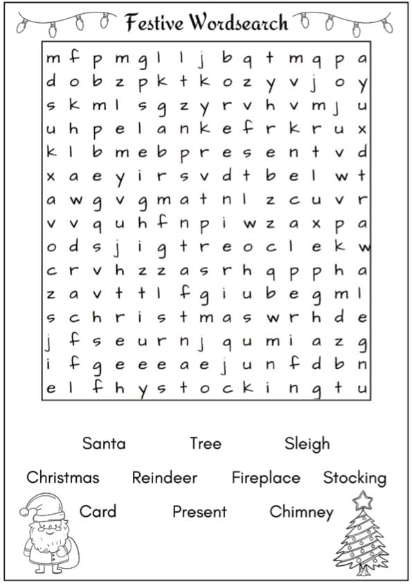 Christmas Word Search Puzzles | 10 Festive Winter Vocabulary Printables | 1st-3rd Grade