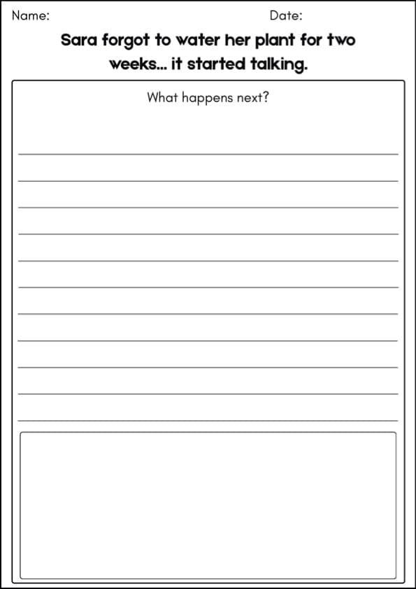 What Happens Next Creative Writing Prompts | 100 Story Starter Worksheets | 1st Grade Writing
