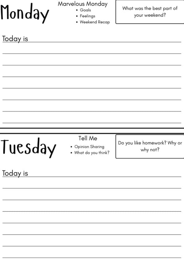 Daily Writing Prompts | 180 Morning Work Journal Prompts for the Year | 3rd-5th Grade