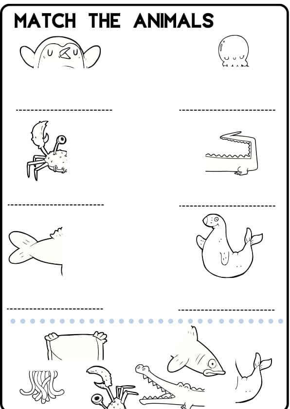 Ocean Animals Worksheets | 37 Sea Animal Printables for Letters, Counting and Vocabulary | Pre-K-Kindergarten