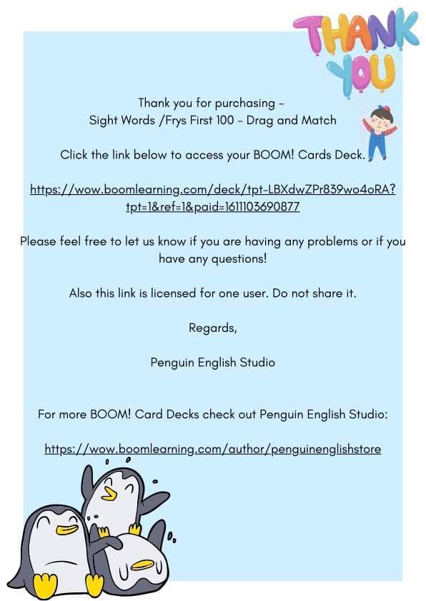 Fry's First 100 Sight Words Boom Cards | Drag and Match | 1st Grade Digital Sight Words