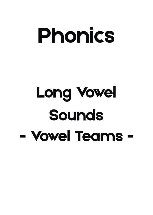 Vowel Teams Workbook Grade 1 Long Vowel Sound Reading AUDIO Support | 1st Grade Phonics