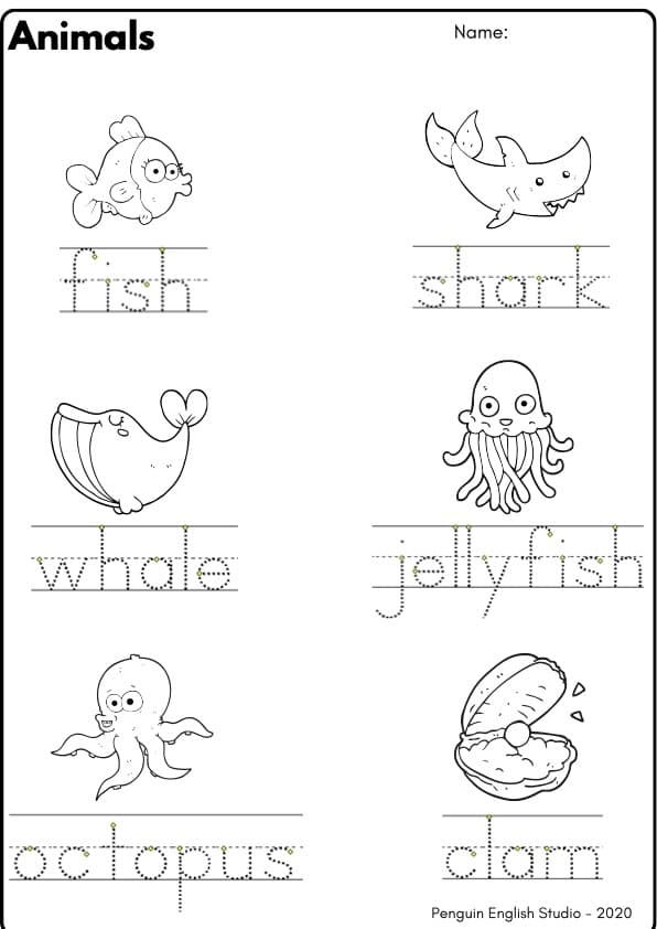 Writing Center Animal Themed Activity Pack ELA ESL EFL ELL | 1st Grade Writing
