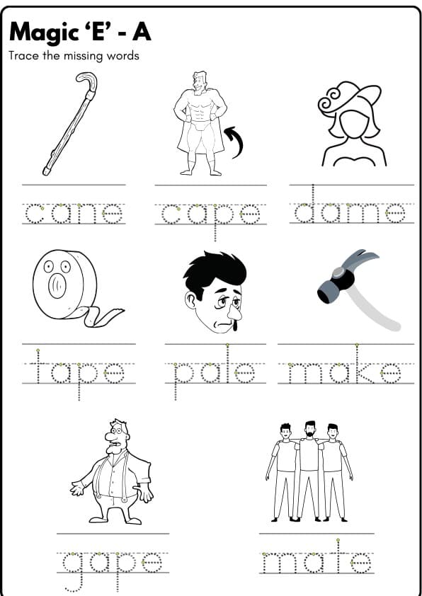 Writing Center CV Ce Magic E Split Digraphs Words Activity ELA ESL EFL ELL | 1st Grade Writing