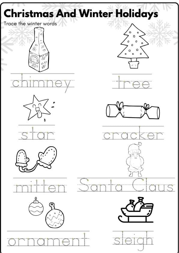 Writing Center Winter Holidays Christmas Worksheet Activity Pack ELA ESL EFL | 1st Grade Writing