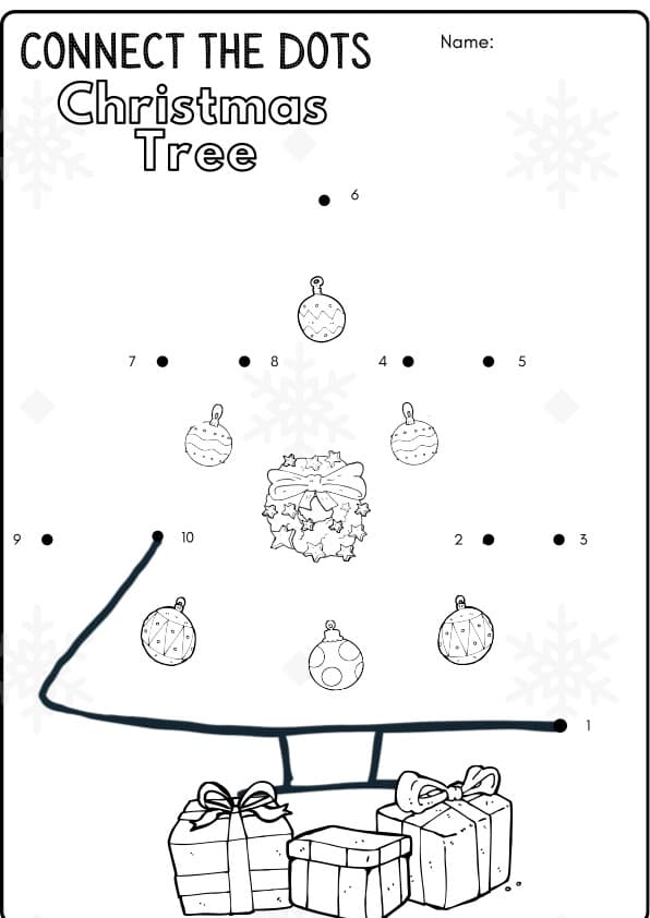 Writing Skills Connect The Dots Winter Holiday Theme | 1st Grade Writing