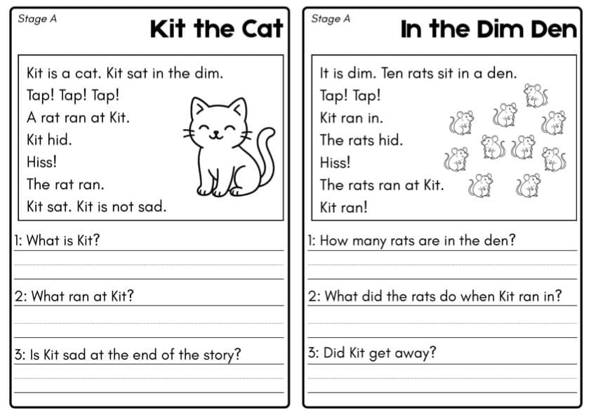 Halloween CVC Decodable Readers | 6 Phonics Mini-Books, 30 Stories | Kindergarten ESL