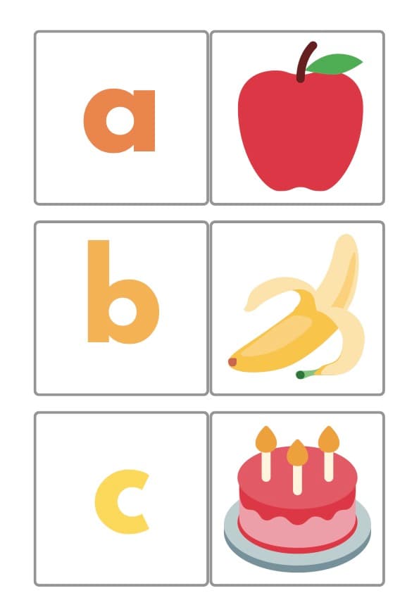 A to Z Alphabet Flash Cards | 26 Letter and Picture Cards | Pre-K K ESL | Pre-K Phonics