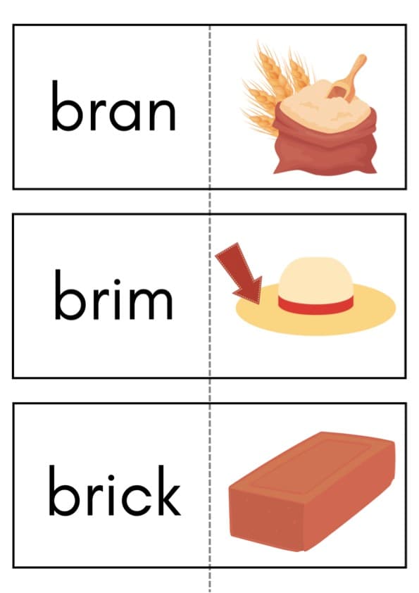 BR and BL Blends Flash Cards | 32 Word and Picture Cards | Grade 1 ESL | 1st Grade Blends