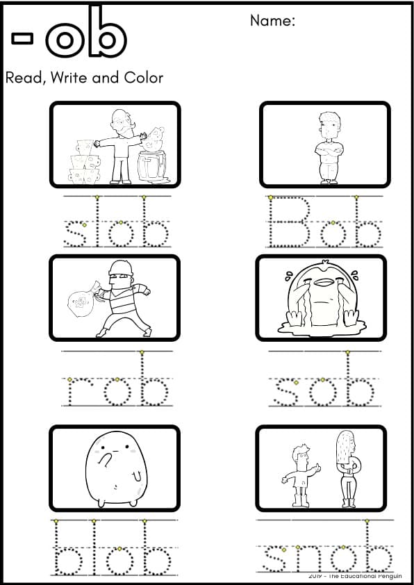 CVC Short O and Short U Word Family Worksheets | 35 Phonics Pages | Kindergarten